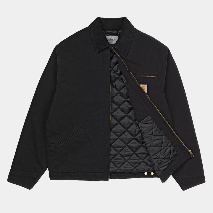 OG Detroit Jacket ( Winter ) 100 % Organic Cotton Black / Black aged canvas