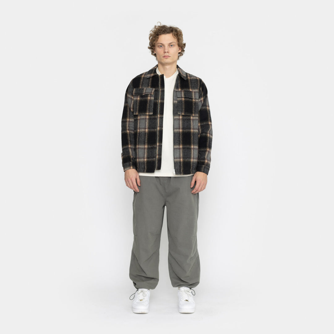 Lined Overshirt- black
