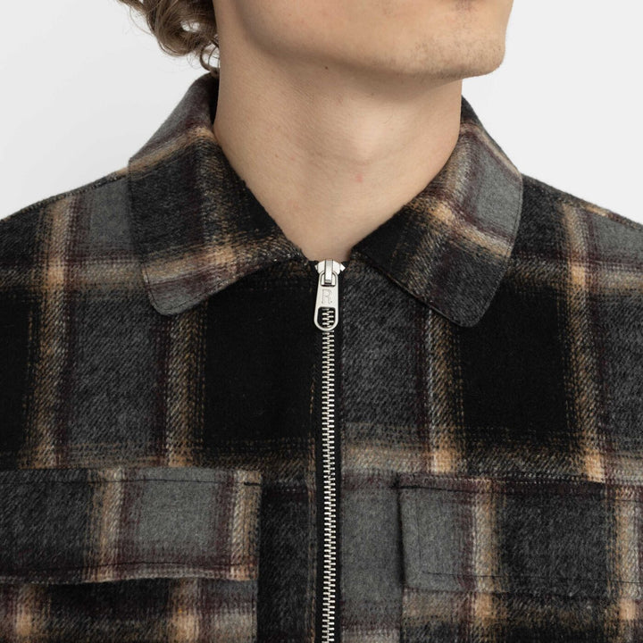 Lined Overshirt- black