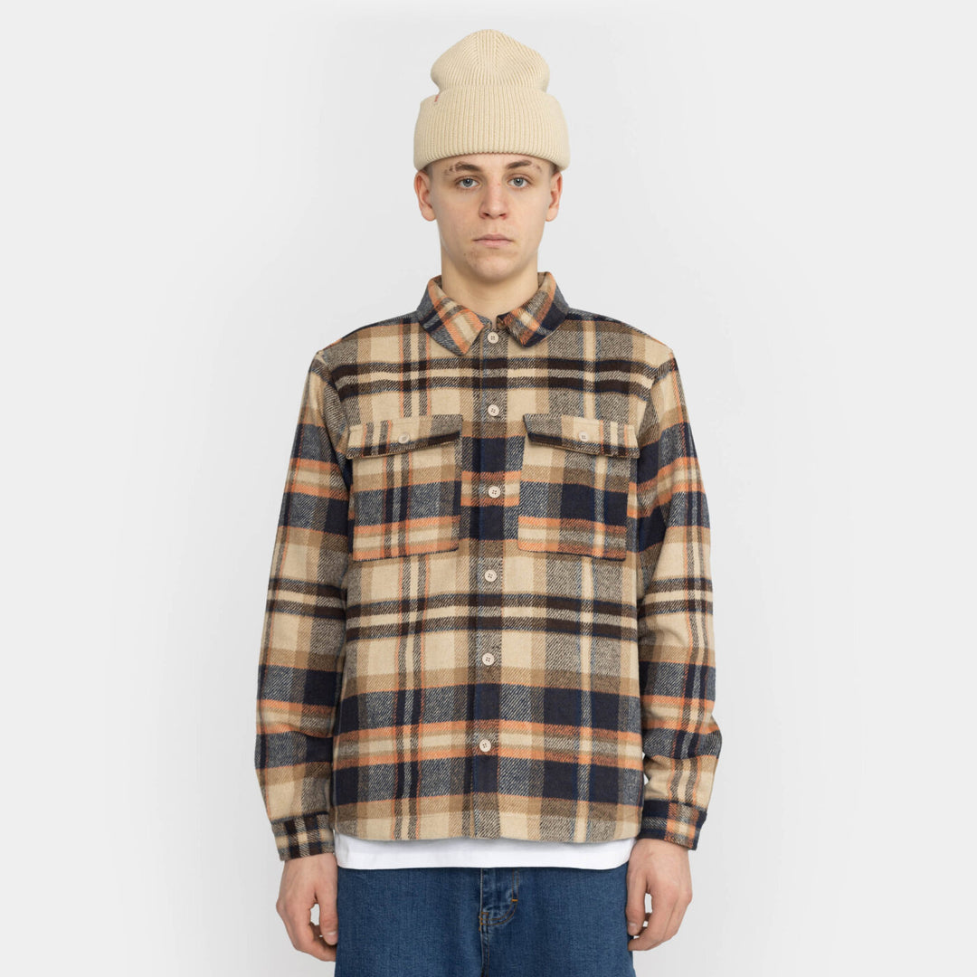 Lined Overshirt - lightbrown