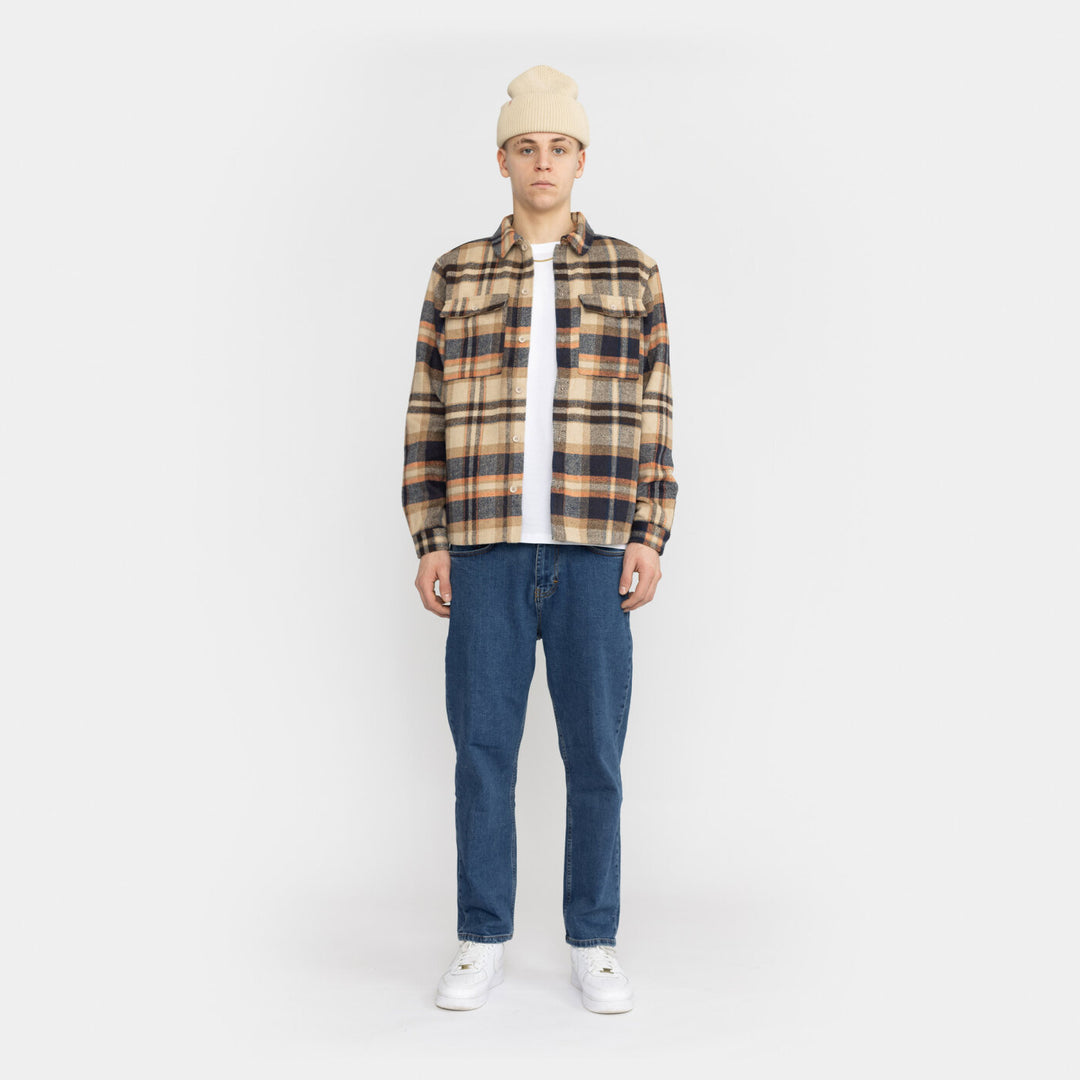 Lined Overshirt - lightbrown