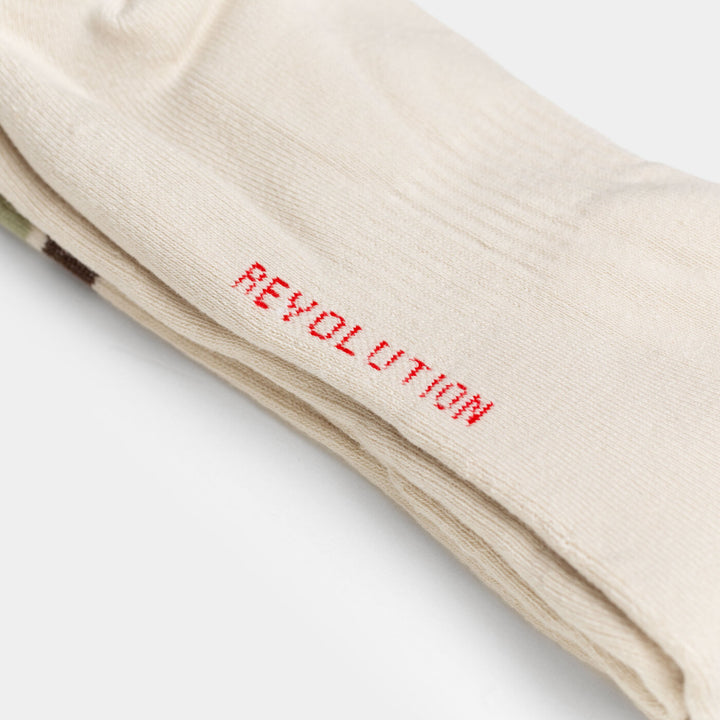 Jaquard Crew Sock - offwhite