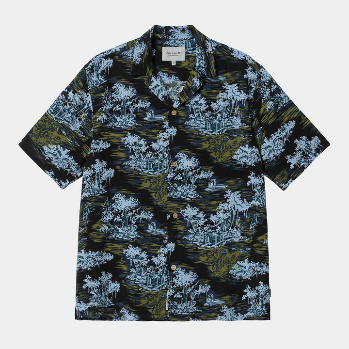 S/S Bayou Shirt- bayou print/black