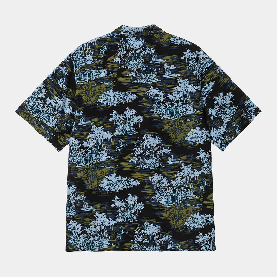 S/S Bayou Shirt- bayou print/black