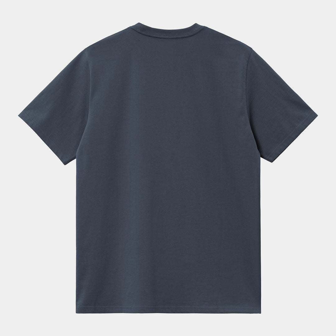 S/S Chase T-Shirt 100 % Cotton Dusky Blue / Gold