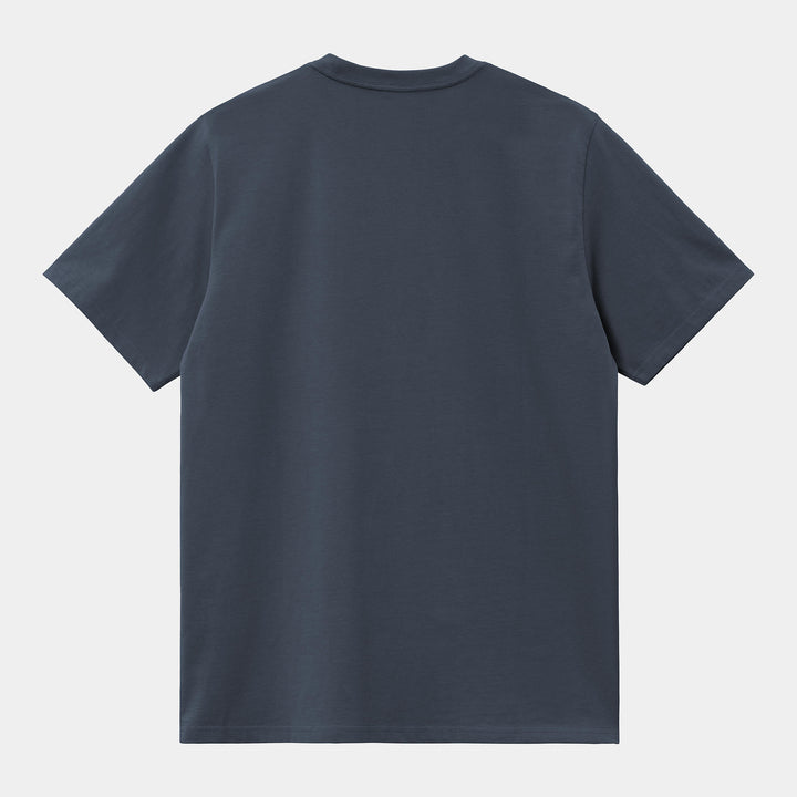 S/S Chase T-Shirt 100 % Cotton Dusky Blue / Gold