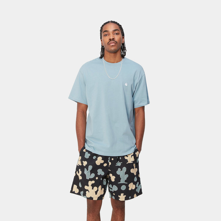 Madison T-Shirt 100 % Organic Cotton Frosted Blue / White -