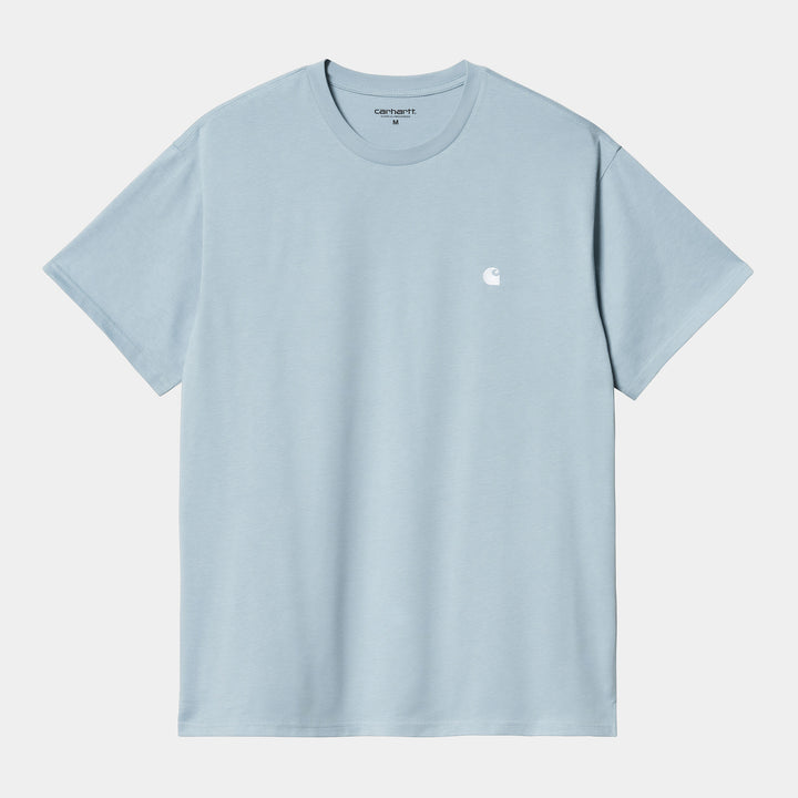 Madison T-Shirt 100 % Organic Cotton Frosted Blue / White -