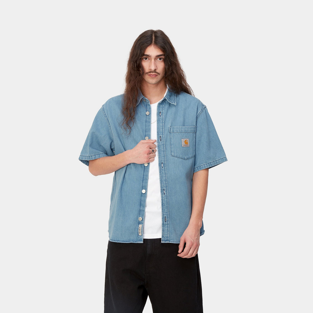 Ody Shirt 100 % Cotton Blue stone bleached