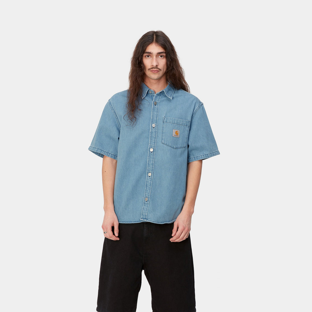 Ody Shirt 100 % Cotton Blue stone bleached