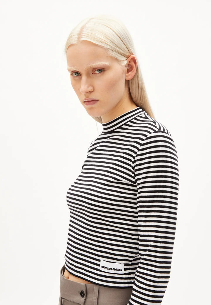 SALMARAA STRIPES - black-white
