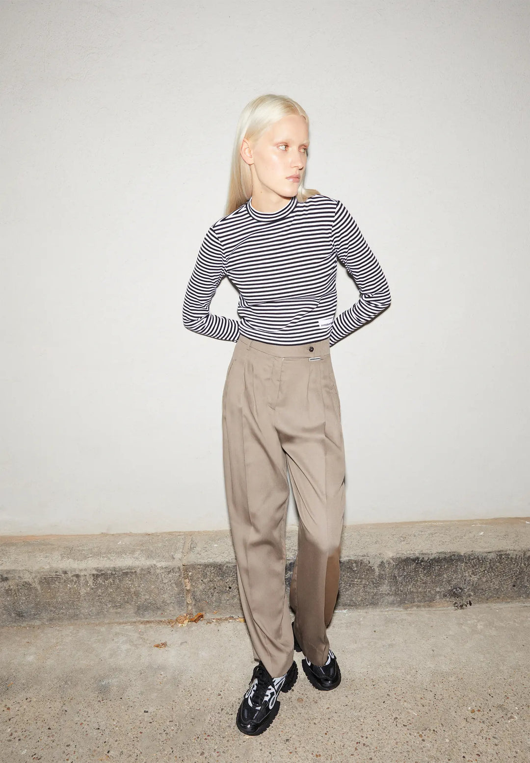 SALMARAA STRIPES - black-white