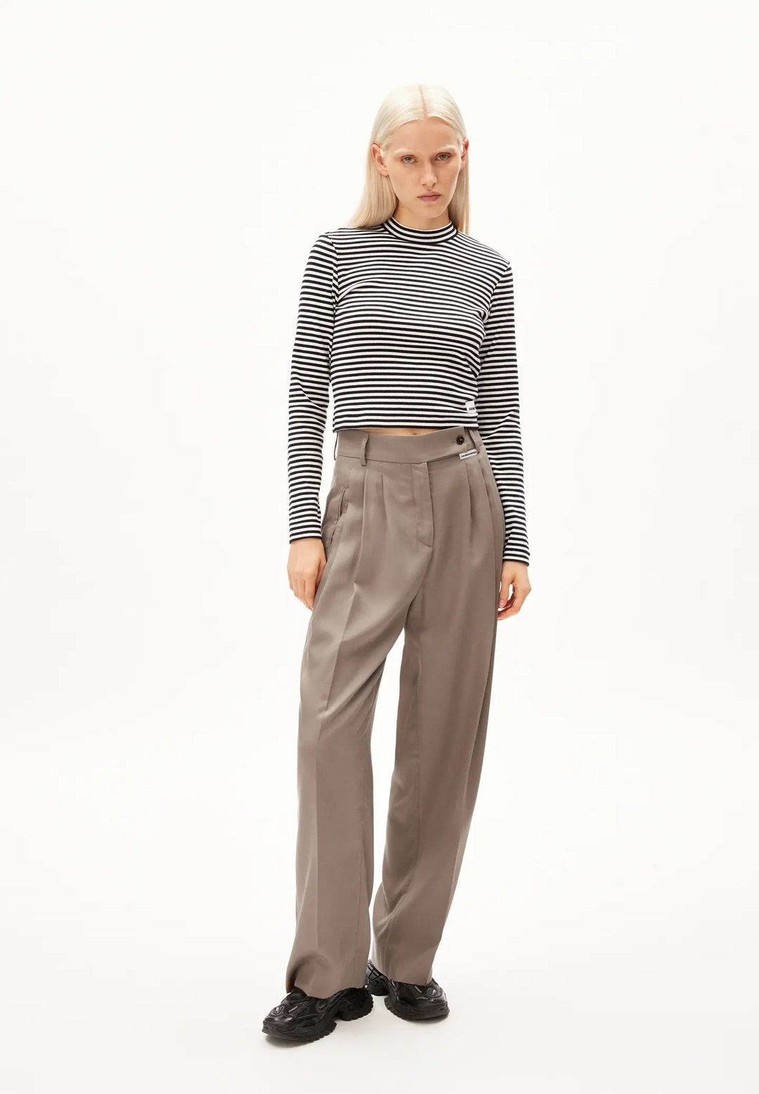SALMARAA STRIPES - black-white