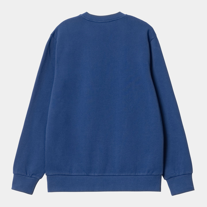 Script Embroidery Sweat 74/26 % Cotton/Polyester Eider/ White