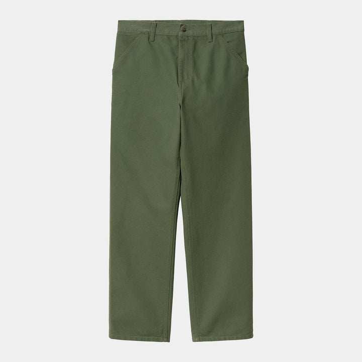 Simple Pant 100 % Organic Cotton Tarragon rinsed L32