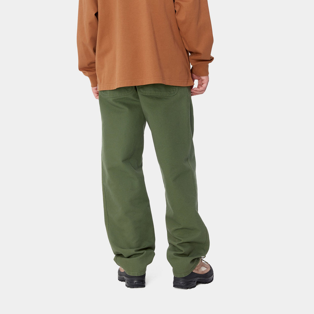 Simple Pant 100 % Organic Cotton Tarragon rinsed L32