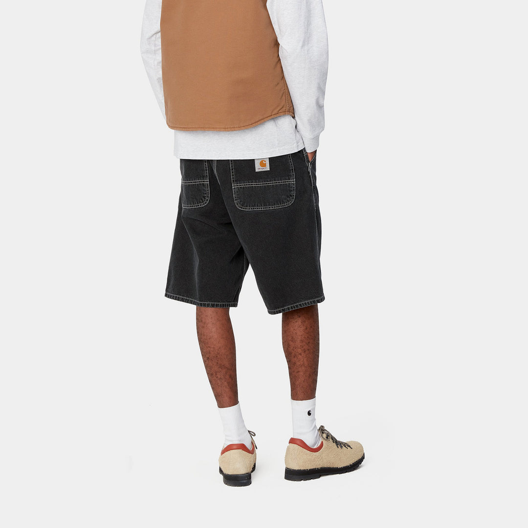 Simple Short 100 % Cotton Black stone washed