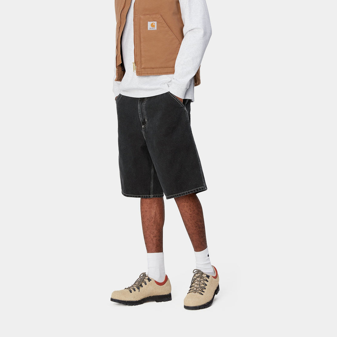 Simple Short 100 % Cotton Black stone washed