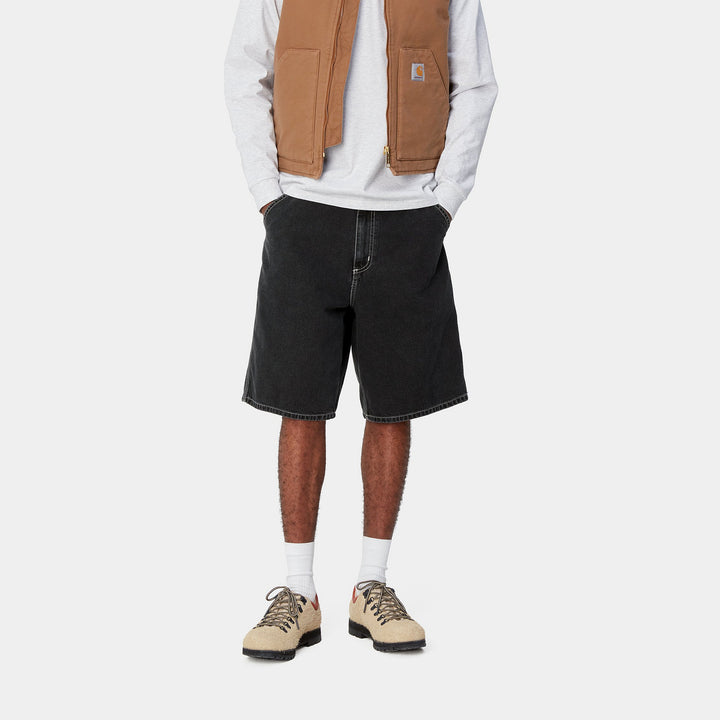 Simple Short 100 % Cotton Black stone washed