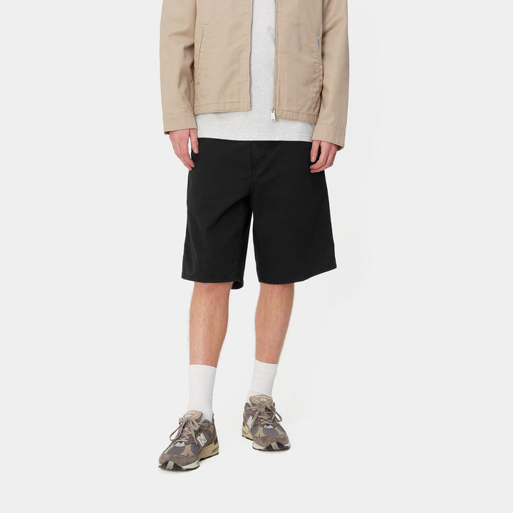 Landon Short 100 % Cotton Black garment dyed no length