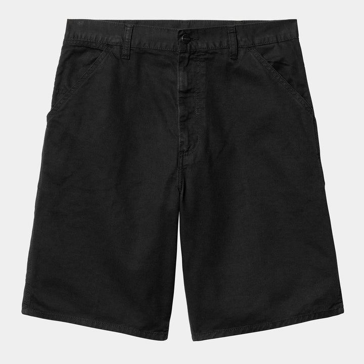 Landon Short 100 % Cotton Black garment dyed no length