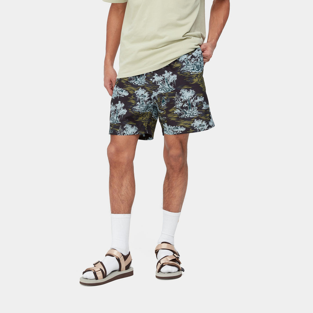Slater Swim Trunks - bayou print/black