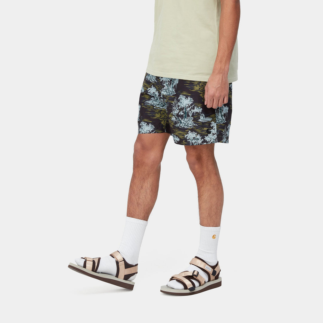 Slater Swim Trunks - bayou print/black