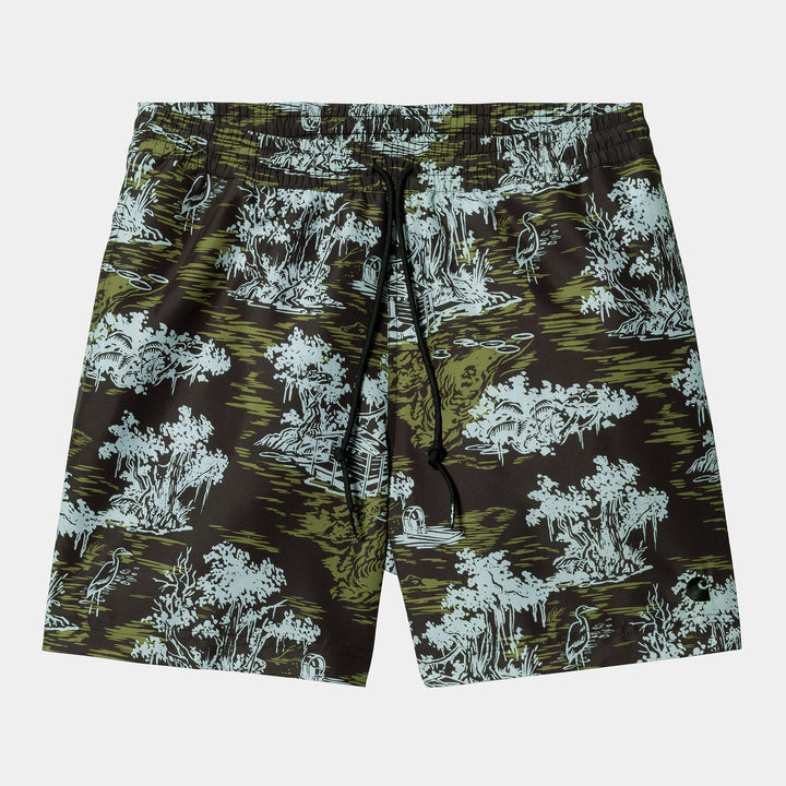Slater Swim Trunks - bayou print/black