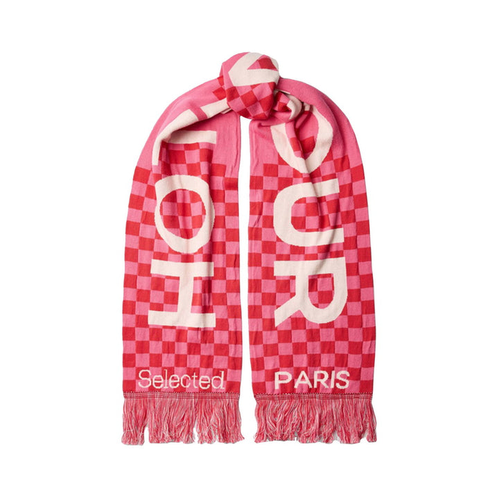 LASSE AMOUR FOOTBALL SCARF - poinsettia