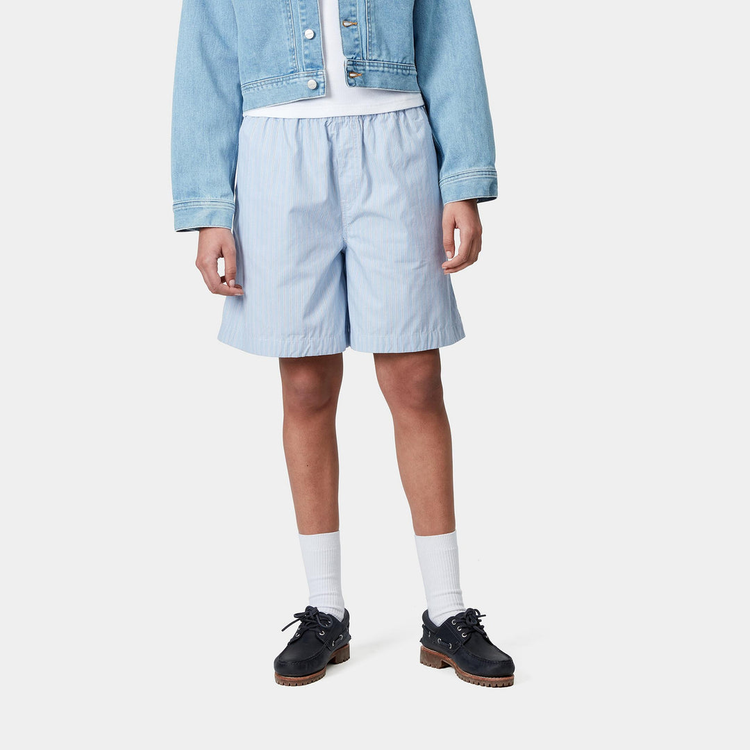 W' Nota Short 100 % Cotton Bova Stripe, Bluebird