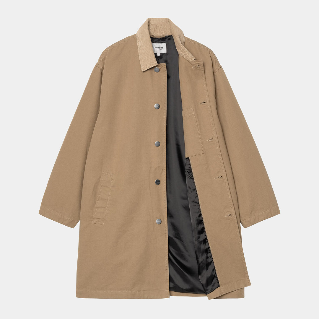 Webster Coat Black / Leather rinsed