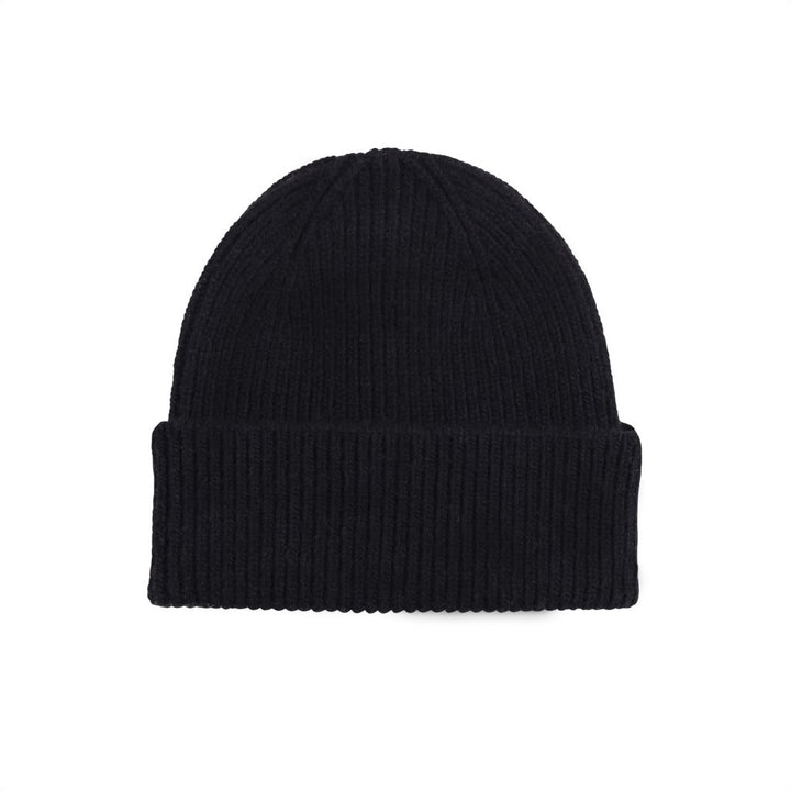 Merino Wool Beanie - Deep Black
