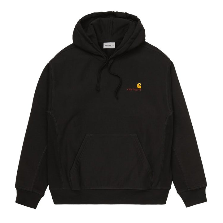 Hooded American Script Sweat - black