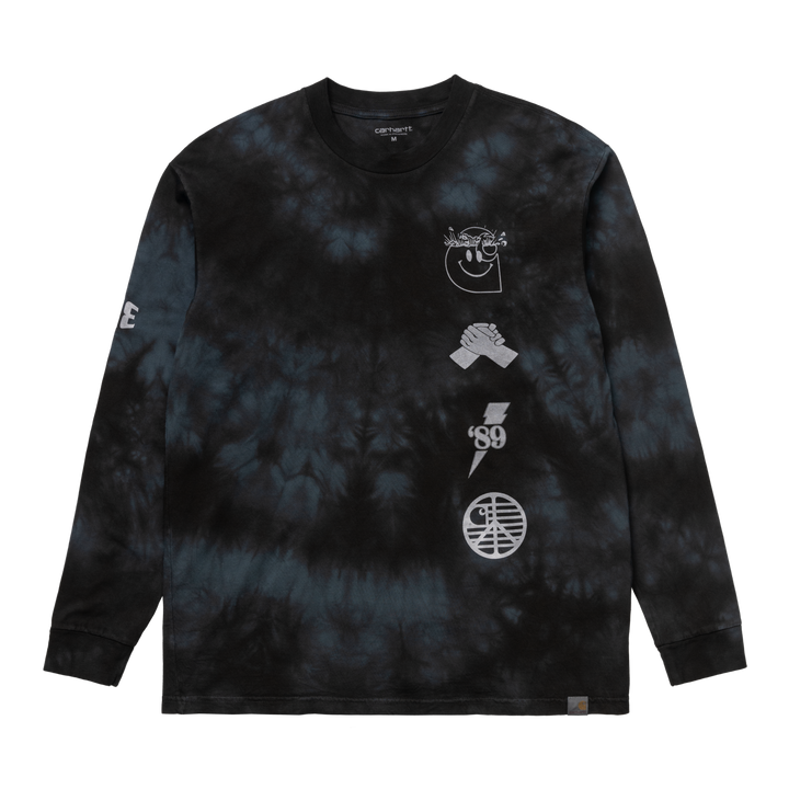 L/S Tab - chrome black/white