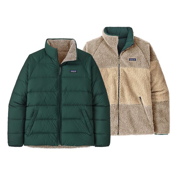M's Reversible Silent Down Fleece Jacket - green