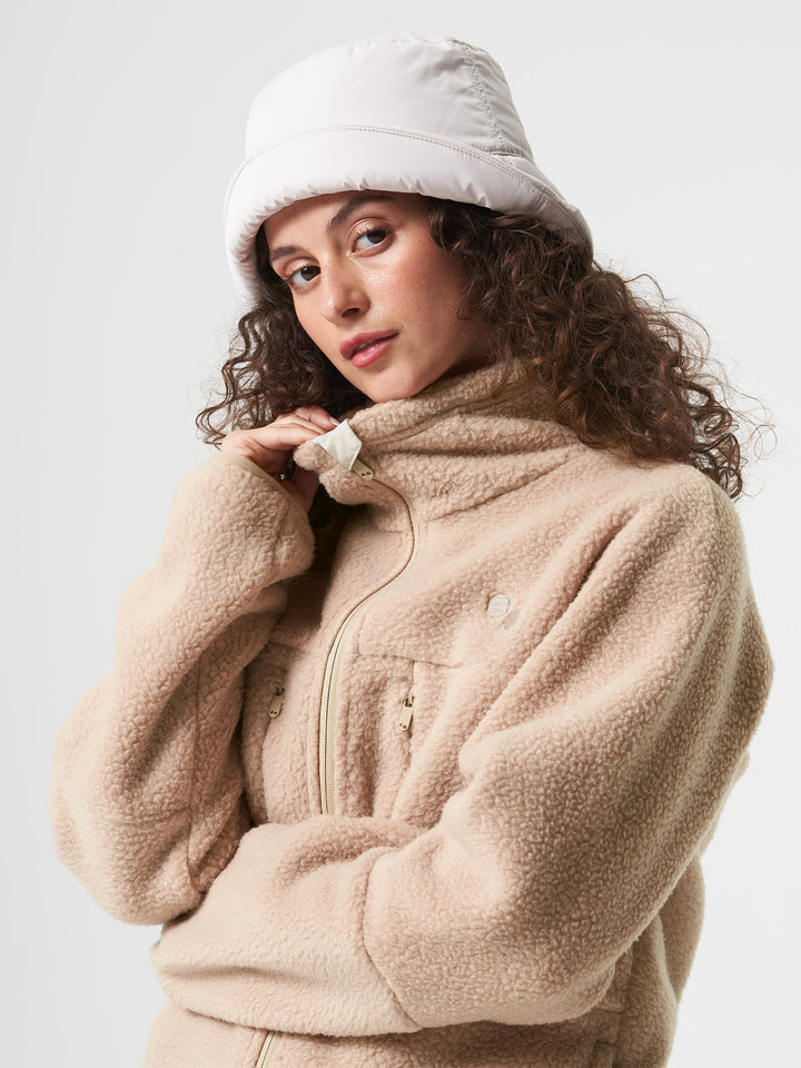 Fleece Jacket - caramel khaki