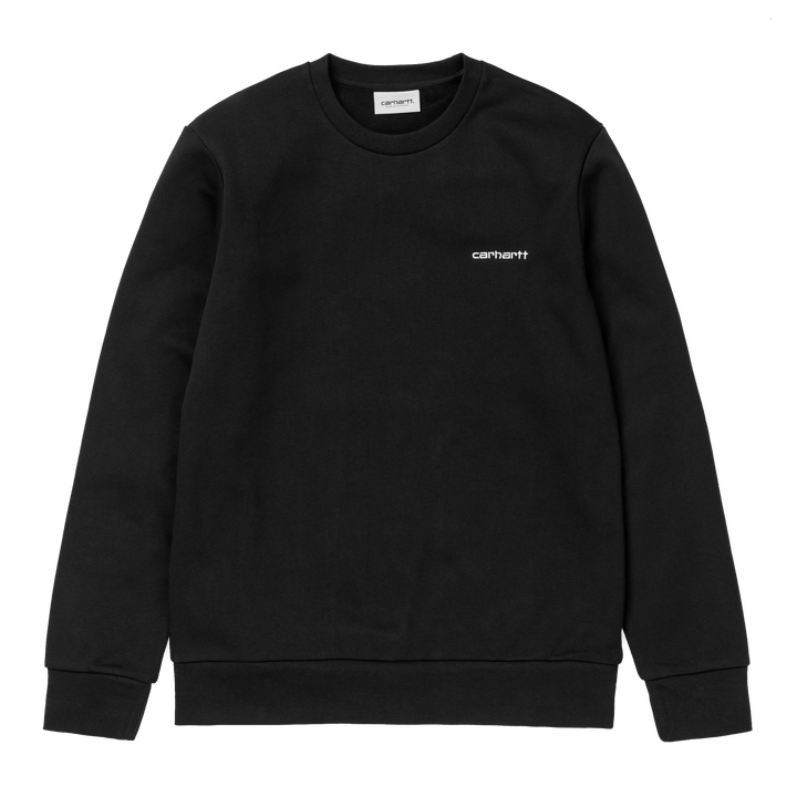 Script Embroidery Sweat - black/white