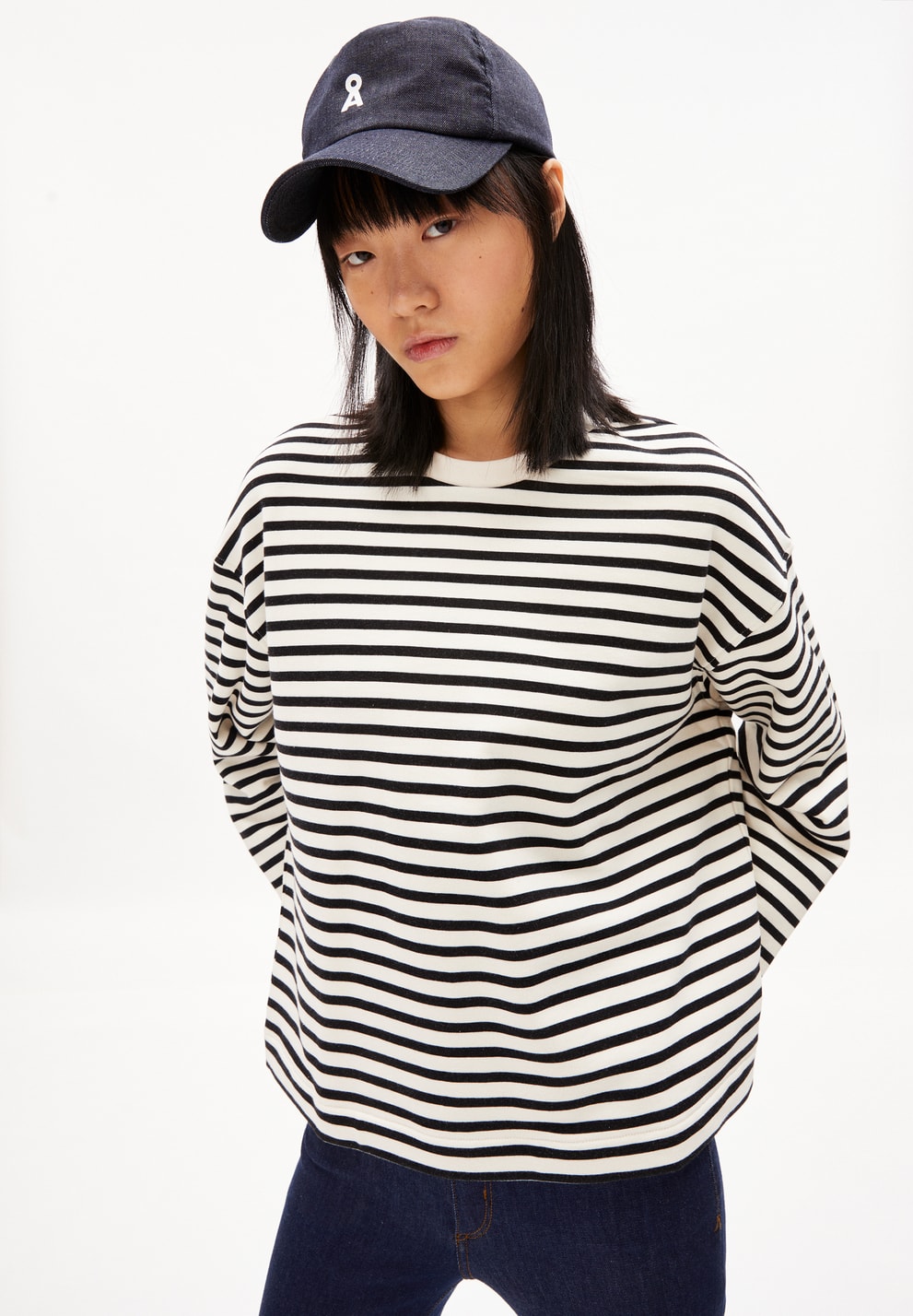 FRANKAA stripe - undyed-black