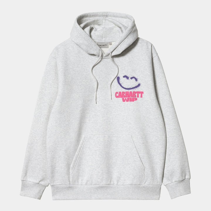 Hooded Happy Script Sweat - Ash Heather